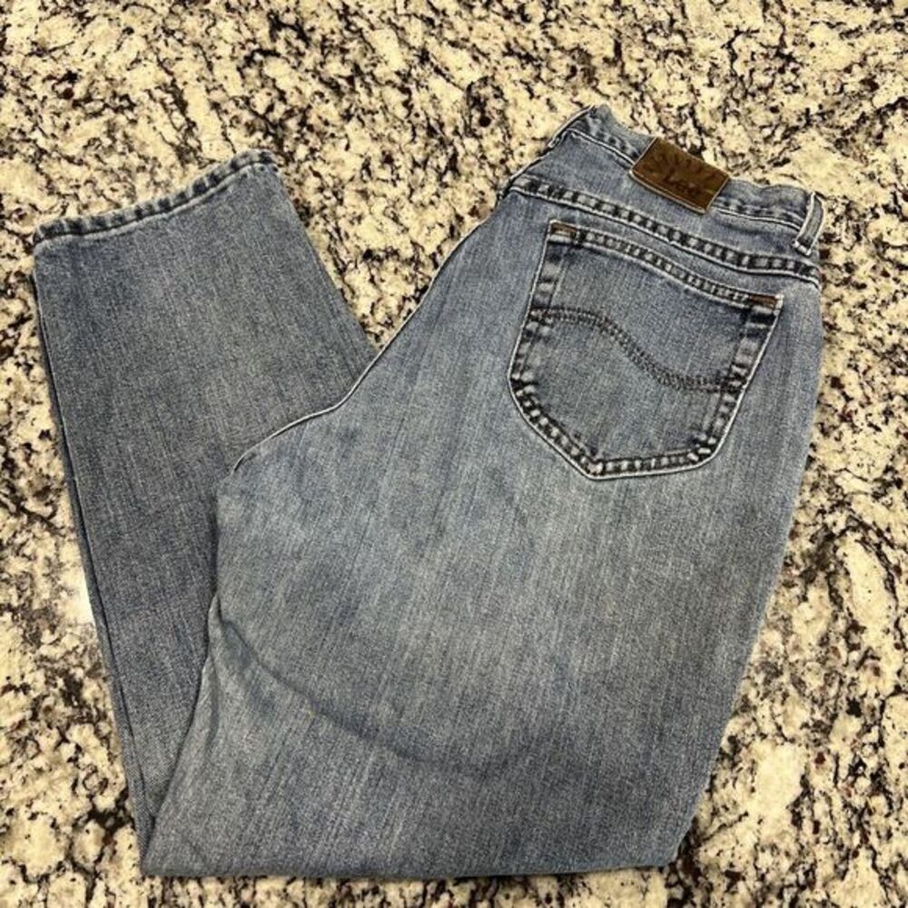 Vintage‎ Lee Riveted Tapered Leg Denim Jeans Woman's 16 Petite 31x27 Made In USA